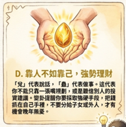 老了有錢花嗎？D