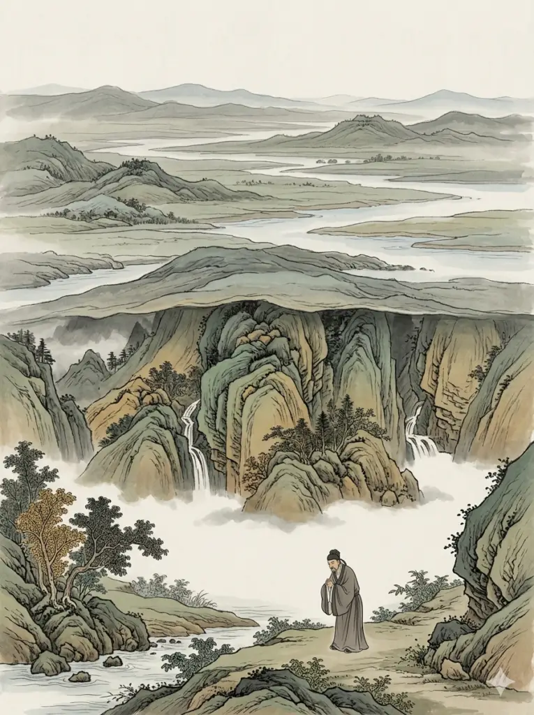 山在地中謙卦